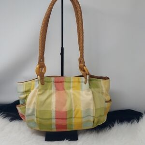 Colorful Plaid Shoulder Bag